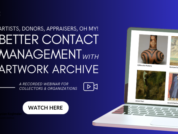 Gravação de webinar: Melhor gerenciamento de contatos com o Artwork Archive